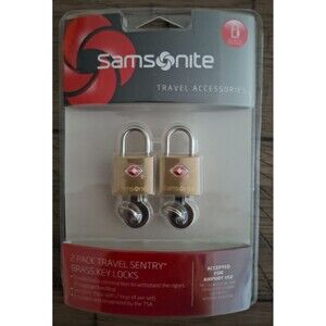 Samsonite Travel Sentry Brass Key Locks (2-Pack) New Sealed